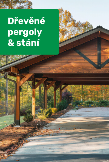 Dřevěné pergoly a stání